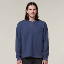 Hard Yakka Men's Sherpa Henley Jumper - Indigo