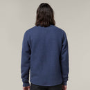 Hard Yakka Men's Sherpa Henley Jumper - Indigo