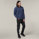 Hard Yakka Men's Sherpa Henley Jumper - Indigo