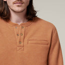 Hard Yakka Men's Sherpa Henley Jumper - Walnut