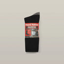 Hard Yakka Core Bamboo Rich Padded Crew Socks (3 Pack) - Black (Size 7-12)