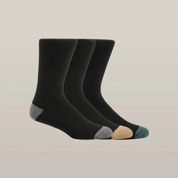 Hard Yakka Mens Core Bamboo Rich Padded Crew Crew Socks (3 Pack)