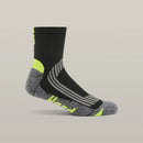 Hard Yakka Mens Core Coolmax Padded Quarter Crew Socks (2 Pack)