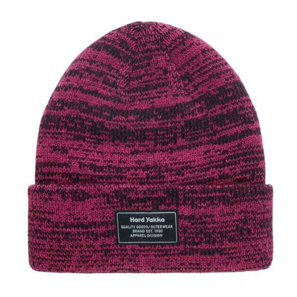 Hard Yakka 2 Tone Twist Marle Beanie - Pink/Black