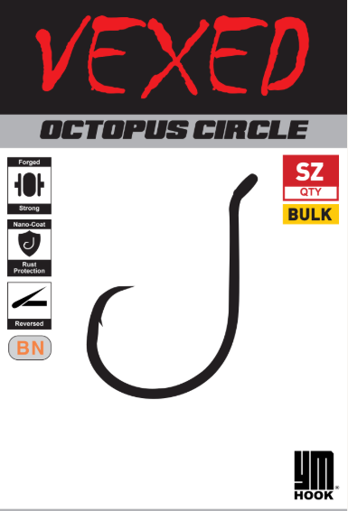 Vexed YM Octopus Circle Hooks Bulk Packs (Assorted Sizes)