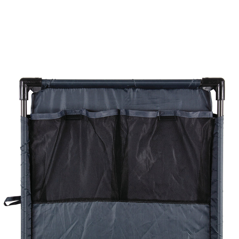 OZtrail 4 Shelf + Hanger Folding Camp Wardrobe (141cm) - Grey