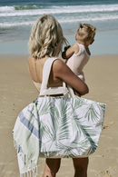 OZtrail Palm Club Beach Tote - Palm Cove Green