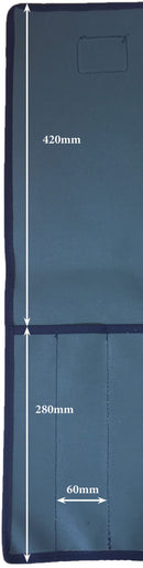 Aussie Outback Supplies 6 Pocket Canvas Knife, Tool and Utensil Wrap Roll with Touch Tape Closure