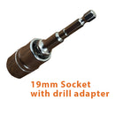 Ground Dogs 19mm Socket with Drill Adaptor for Ground Dogs and Ground Grabber Pegs