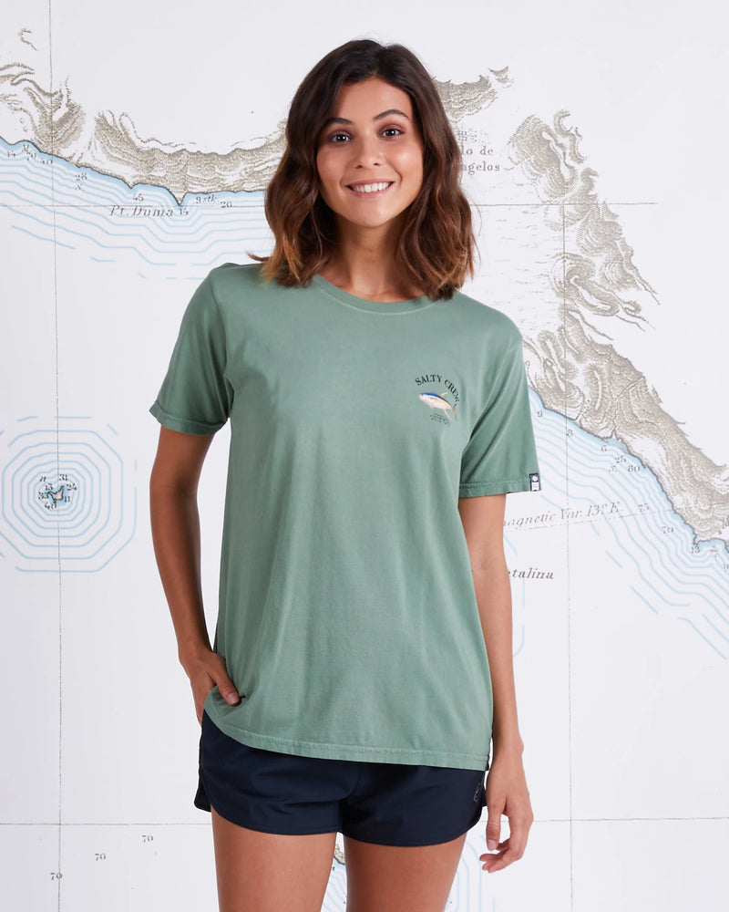 Salty Crew Ahi Mount Boyfriend Tee - Sage Green