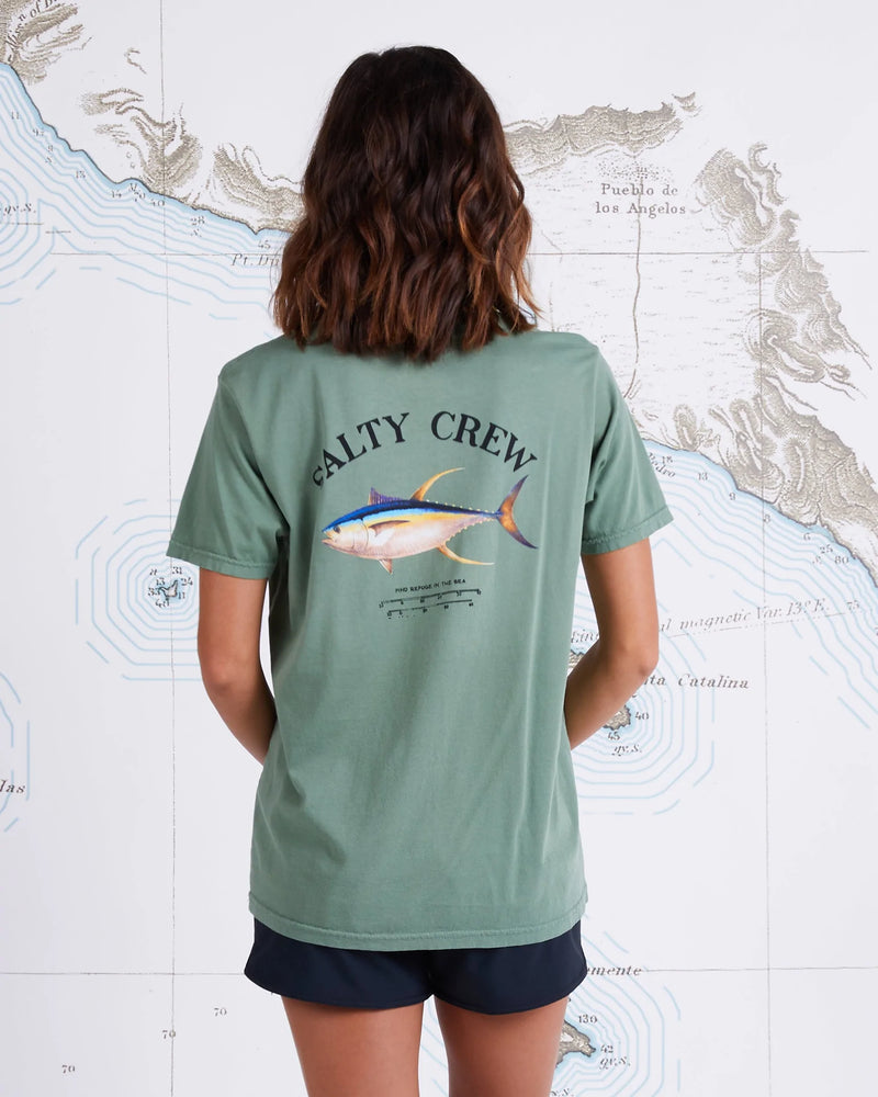 Salty Crew Ahi Mount Boyfriend Tee - Sage Green