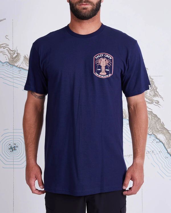 Salty Crew Spiny Standards Short Sleeve Tee - Navy