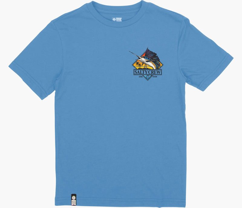 Salty Crew Gone Sailin Boys Shirt Sleeve Tee - Marine Blue