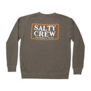 Salty Crew Deckhand Overdyed Crew Fleece - Black (XX-Large Only)