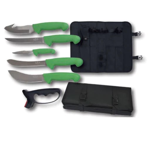 Ridgeline 5 Piece Knife Roll Set - Green