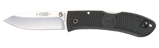 Ka-Bar Dozier Folding Hunter 3″ Satin Plain Blade Knife - Black Zytel Handle (KB4062)