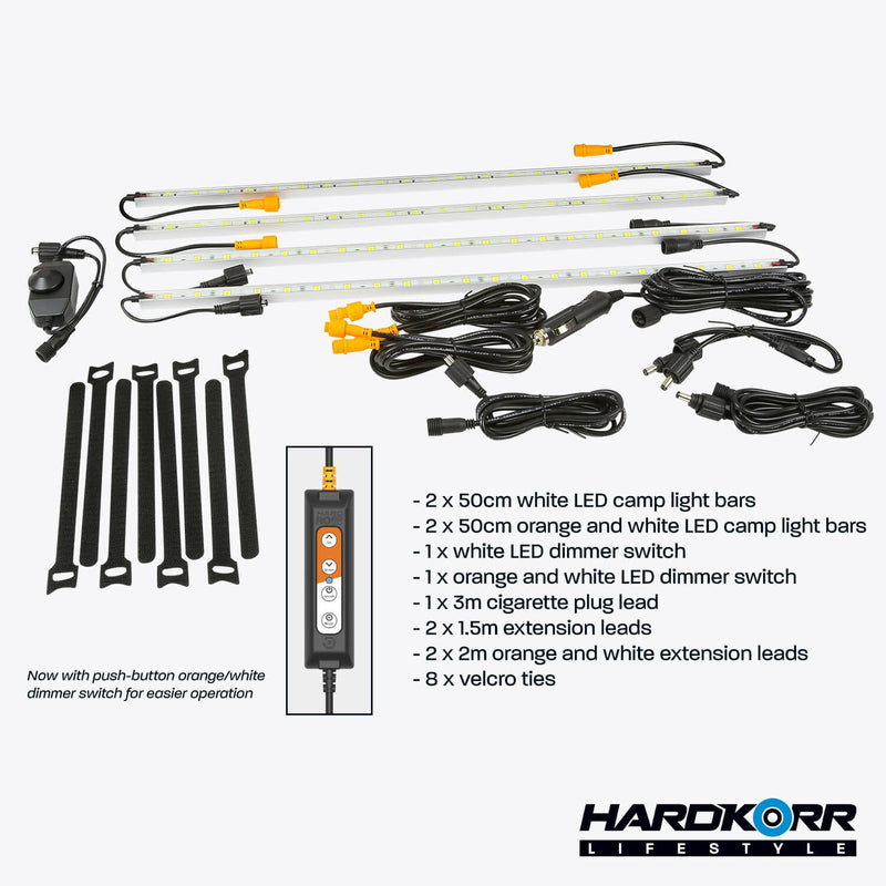 HardKorr Lifestyle 4 Bar LED Camping Light Kit