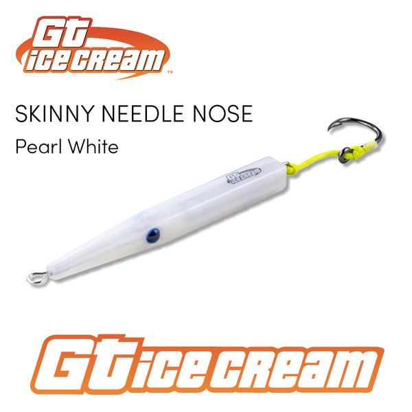 GT Skinny Needle Nose Ice Cream Lure  3oz Pearl White