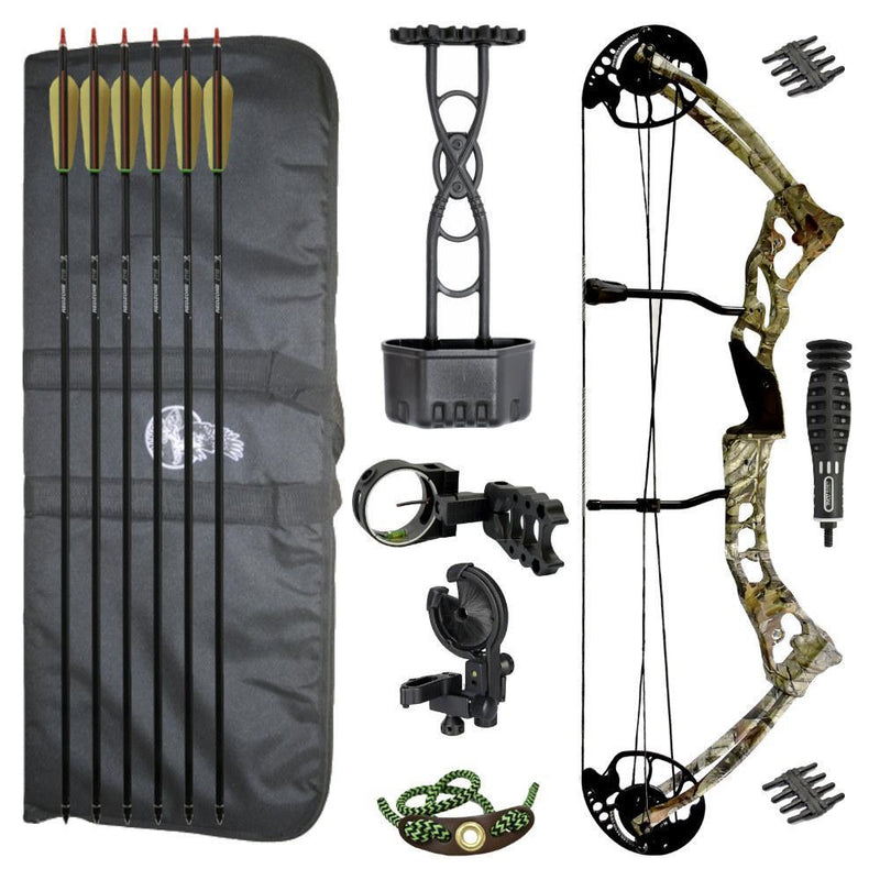Redzone Vulture 65lbs Compound GI Bow Package - Camo