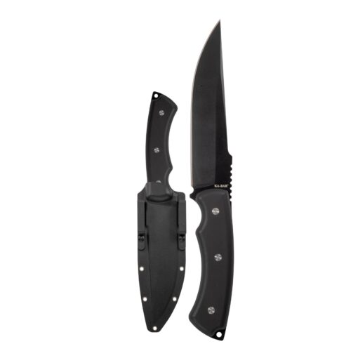Ka-Bar IFB Trail Point Fixed Blade Knife 6.02″ Blade G10 Handle MOLLE Compatible Sheath - Black (KB5351)