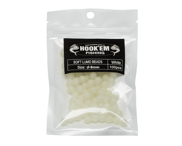 Hookem Lime Lumo Soft Round Beads 6mm