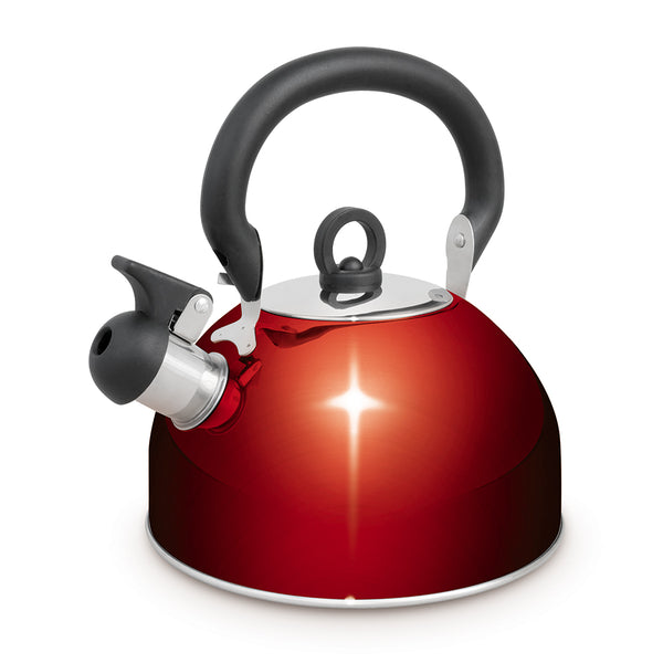 Campfire 4L Stainless Steel Whistling Kettle - Red