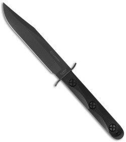 Ka-Bar John Ek Commando, Ek Model 5 Fixed 6.875″ Bowie Blade GFN Handles Celcon Sheath - Black (KBEK45)