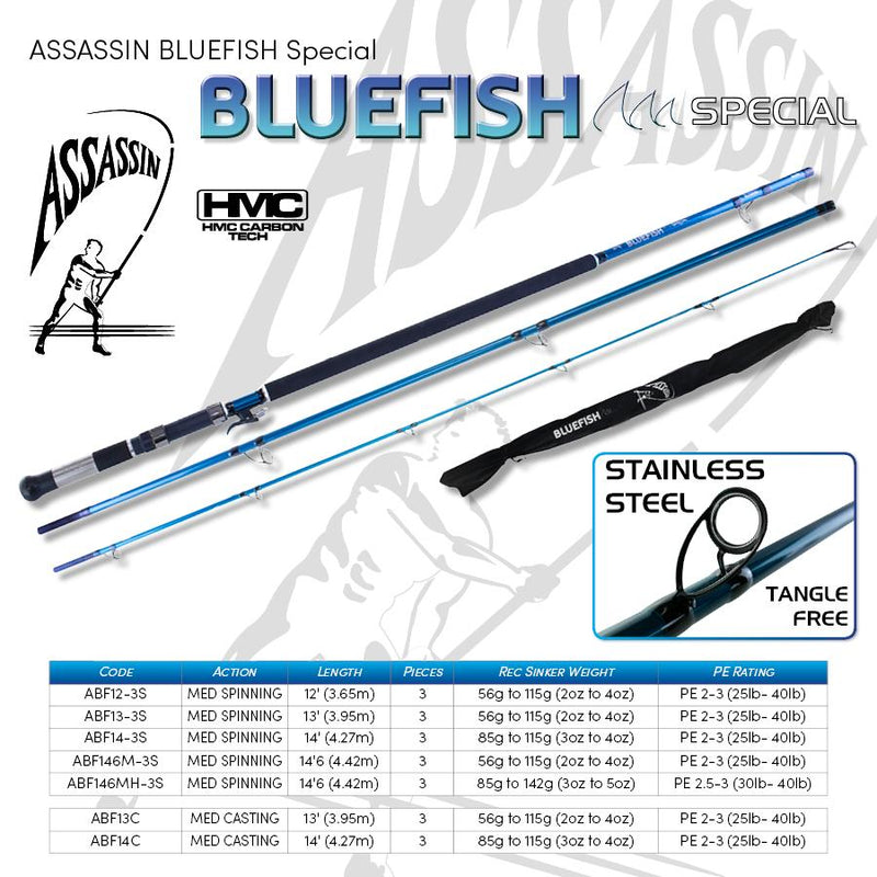 Assassin Bluefish Razor Assassin Bluefish Rod 14ft Overhead Cast Medium 3-4oz