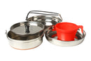 Wildtrak 1 Person Stainless Steel Mess Kit (4 Piece Set)