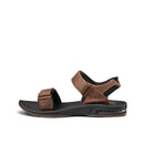 Reef Men's Fanning Baja Leather Sandal - Black/Brown