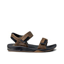Reef Men's Fanning Baja Leather Sandal - Black/Brown
