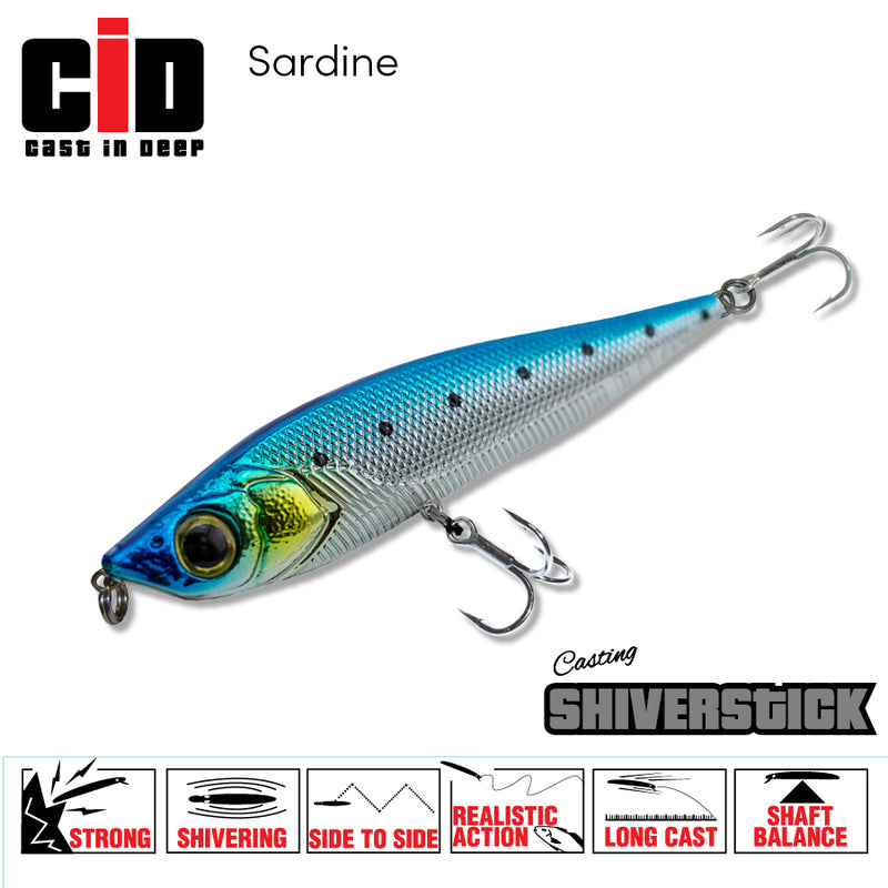 CID Shiverstick Lure 125mm - Sardine