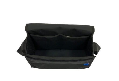 AOS Australian Made Canvas Tool Bag Crib Bag Shoulder Bag Triple Layer Heavy Duty Base Standard - Black