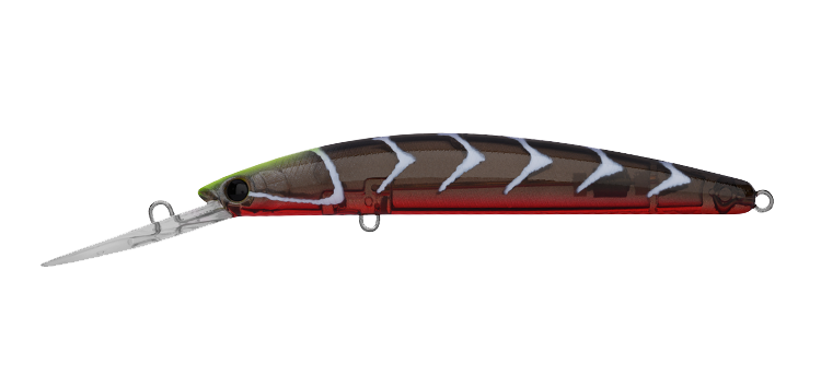 Daiwa Double Clutch 60 Lure Ghost Black Red Suji