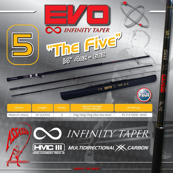 Assassin Evo Zero Infinity Taper Rod AEZ14MH #5
