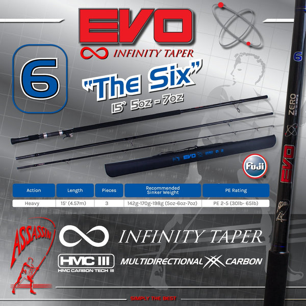 Assassin Evo Zero Infinity Taper Rod AEZ15H #6