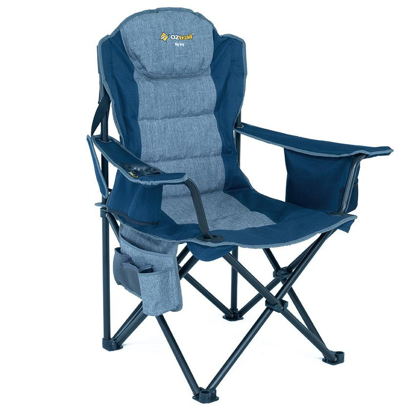 OZtrail Big Boy Chair - Navy Blue/Blue