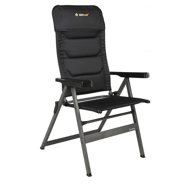 OZtrail Duralite 7 Position Recliner Camp Chair - Black