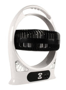 Wildtrak 30cm 12V/240V Lithium Rechargeable Fan with LED Light