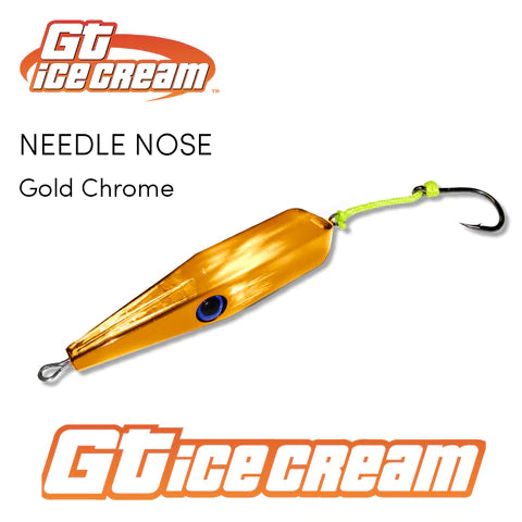 GT Ice Cream Lure Chrome Series - Chrome Gold (2oz)