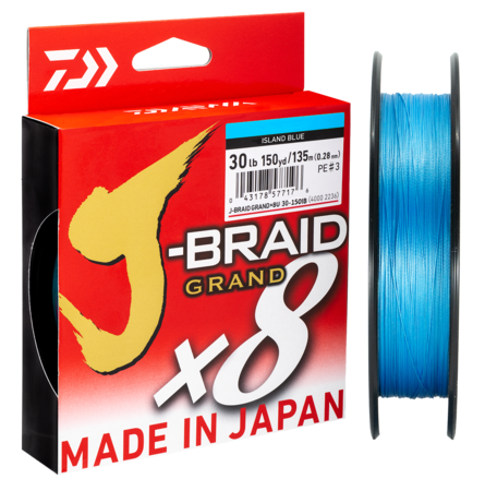 Daiwa J-Braid Grand 8 65lb 300yd Island Blue