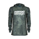 Nomad Tech Fishing Shirt Hooded - Khaki Camo Splice