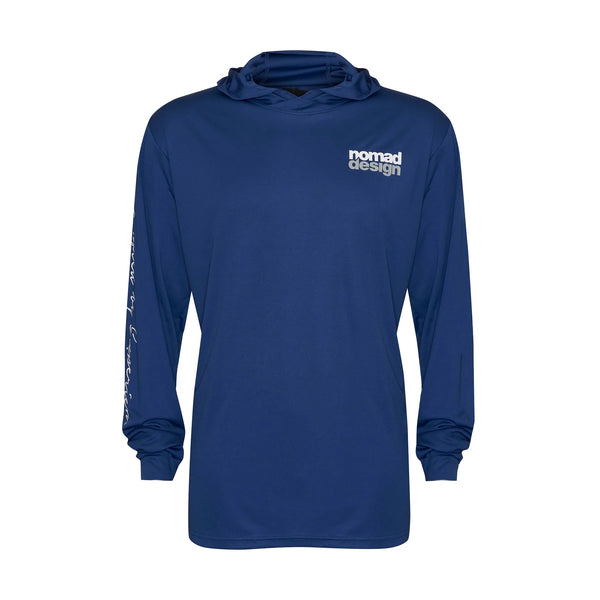 Nomad Tech Fishing Shirt Hooded - Wayfarer Marine Blue