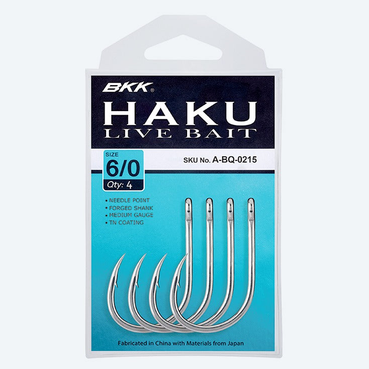 BKK Haku Livebait Hook 2/0 (6 Pieces)