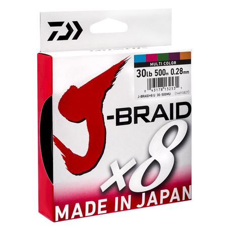 Daiwa J-Braid 8x 30lb 500m Multi Colour