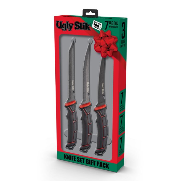 Uglystik Fillet Knife Gift Set with Bag (3 Pieces)