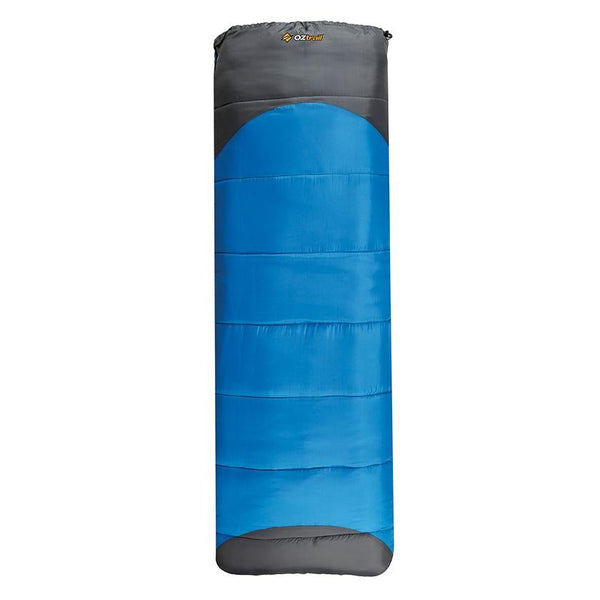 OZtrail Leichardt Camper 0C Sleeping Bag (No Hood) - Blue or Green
