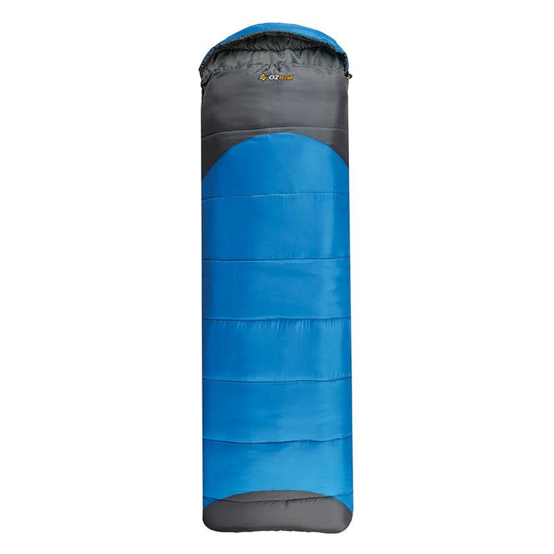 OZtrail Leichardt Camper 0C Sleeping Bag (Hooded) - Blue