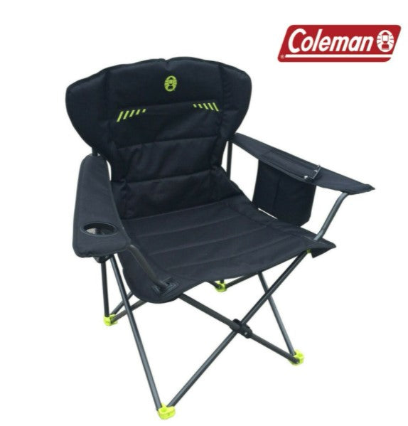Coleman Wing Quad Chair with Built in Cooler - Black & Lime