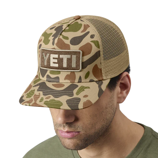 Yeti Logo Full Camo trucker Hat - Brown/Camo